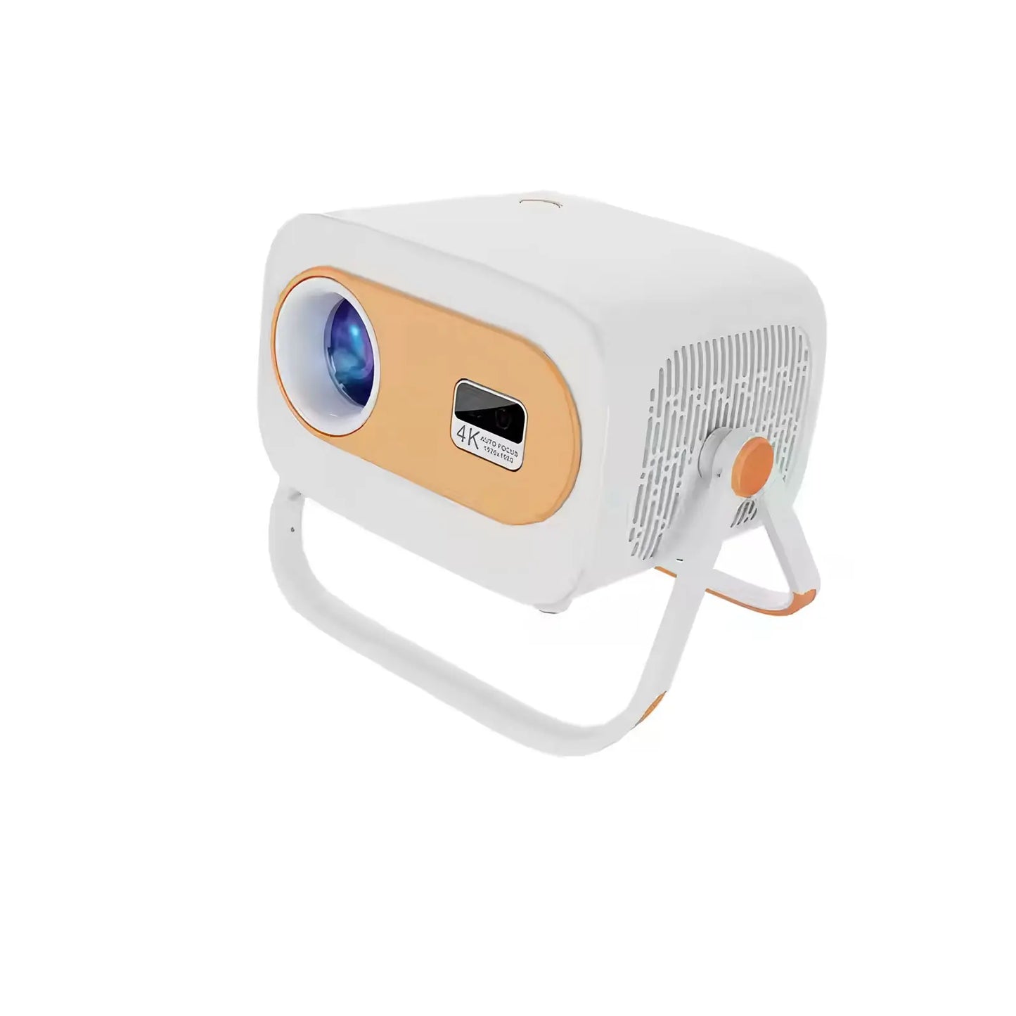 Gold Projector,600 ANSI, Native 1080P Resolution, 200'' Large Screen, Auto Focus & Zoom, 5G Sync, Built-in Apps